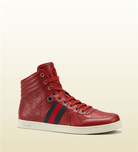 gucci red high top for men|Gucci high top sneakers beige.